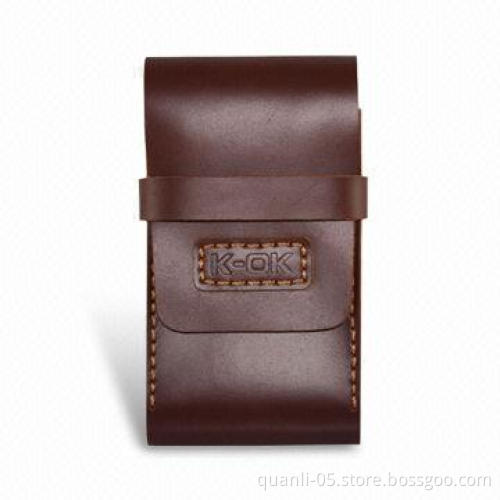 Genuine Leather Mobile Phone Case with Magnetic Button, Suitable for BlackBerry